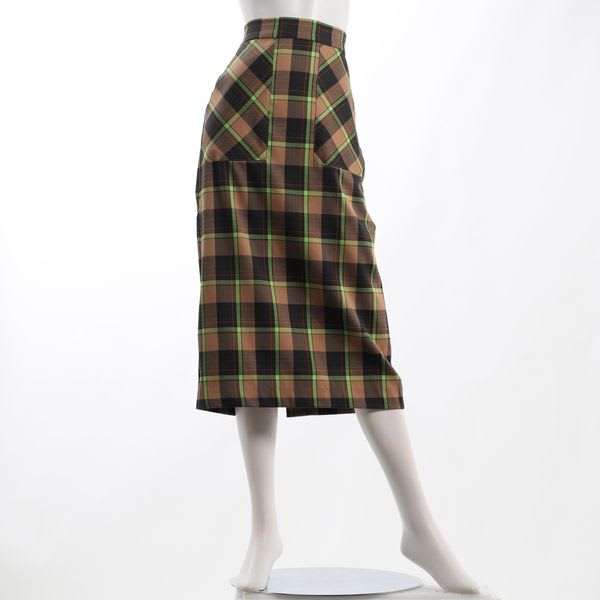 チェック柄タイトスカート