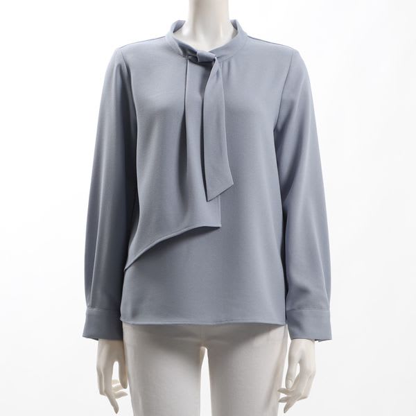 フロントデザインボウタイブラウス