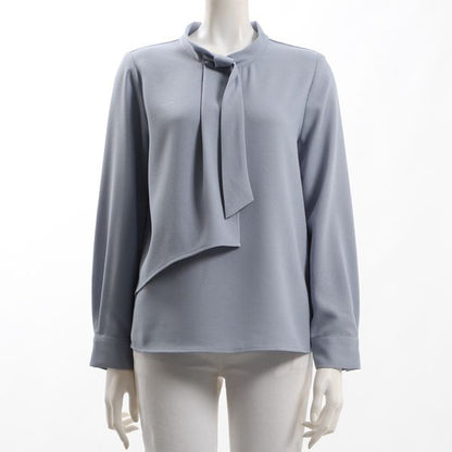 フロントデザインボウタイブラウス