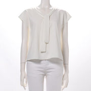 フレンチスリーブボウタイブラウス