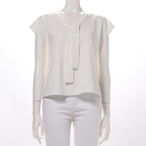 フレンチスリーブボウタイブラウス