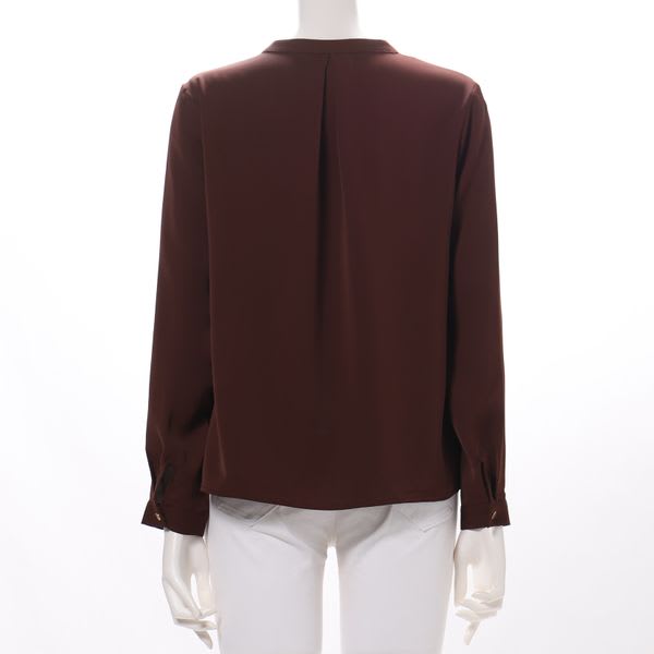 ゴールドボタンフリルブラウス