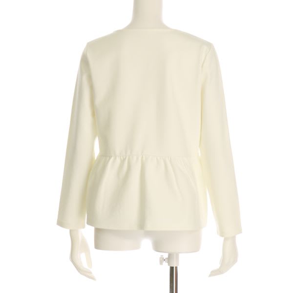 裾フリルウエストギャザー切り替えカットソー