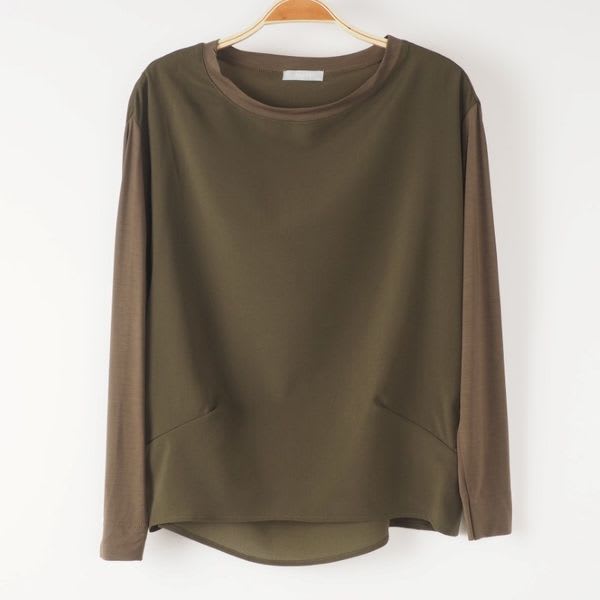 異素材切り替えカットソー