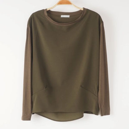 異素材切り替えカットソー