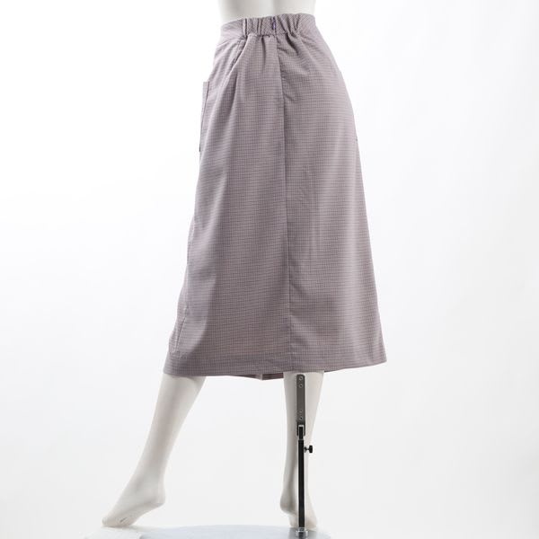 チェック柄ラップ風スカート