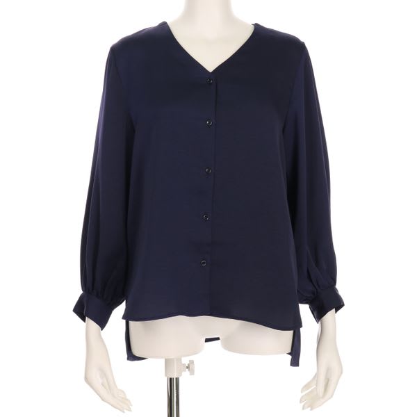 とろみVネックブラウス