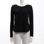 バック空きデザインリブカットソー