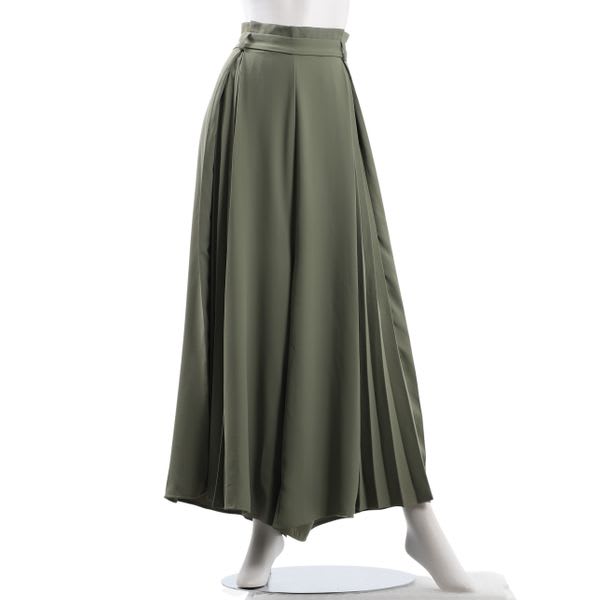 プリーツデザインフレアパンツ