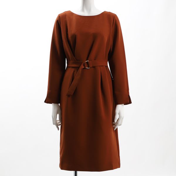 ウエストベルトデザインワンピース