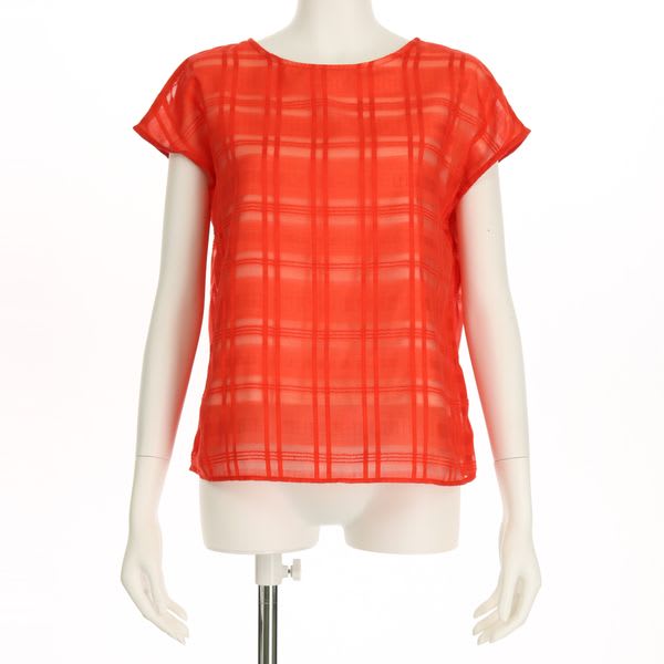 オパールチェックブラウス