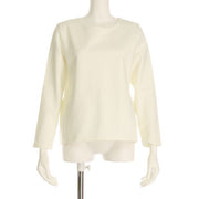 裾フリルウエストギャザー切り替えカットソー