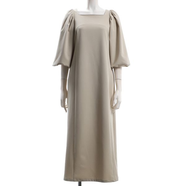 ふんわりパフスリーブワンピース