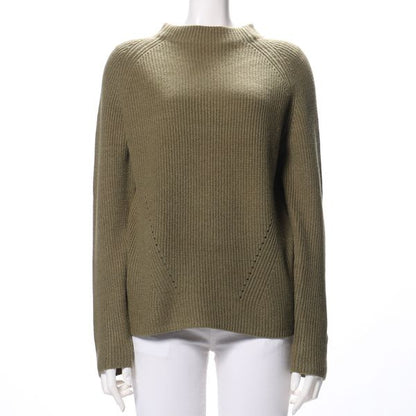 片畦オフネックニット