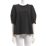 ドット柄パフスリーブブラウス