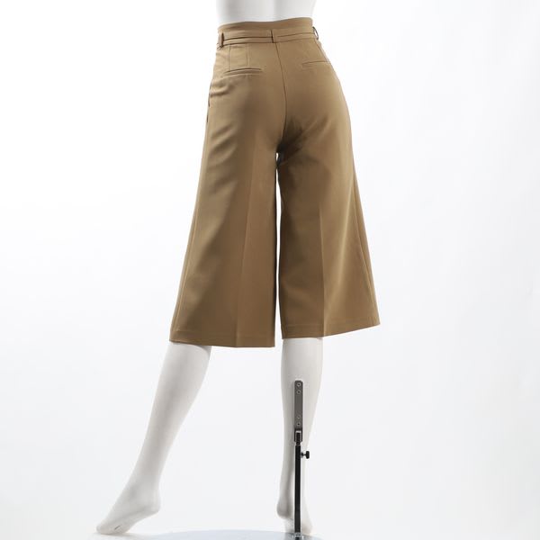ベルト付きタックワイドパンツ