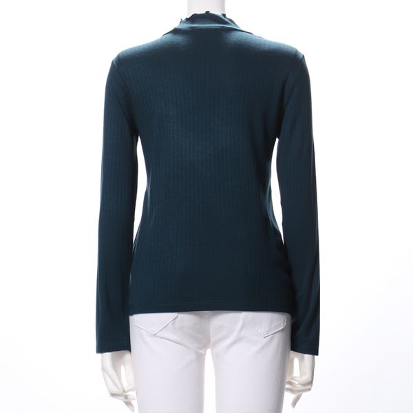 フリルネックカットソー