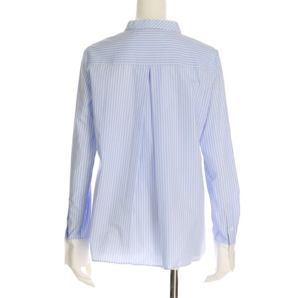 スタンドカラーストライプシャツ