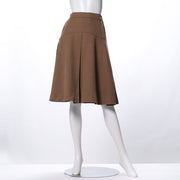 切り替えデザインウーリッシュヘリンボーンスカート