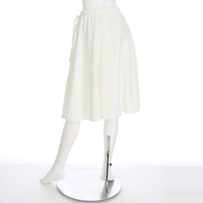 ウエストリボン付きフレアスカート