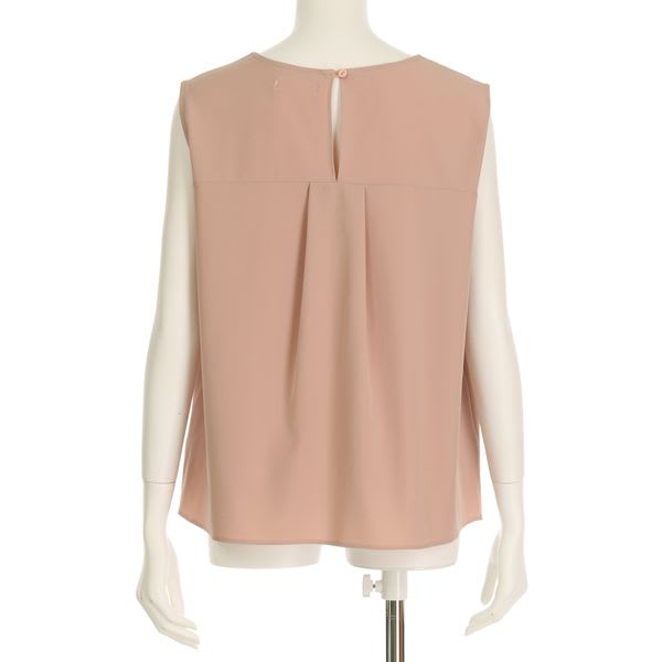 アシンメトリーデザインノースリーブブラウス