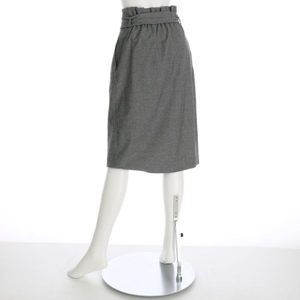 共布リボンベルト付きセミタイトスカート