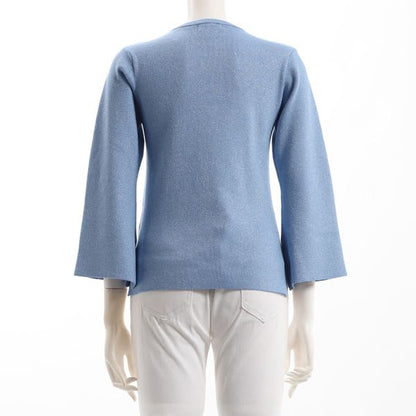 ラメ入りフレアスリーブニット