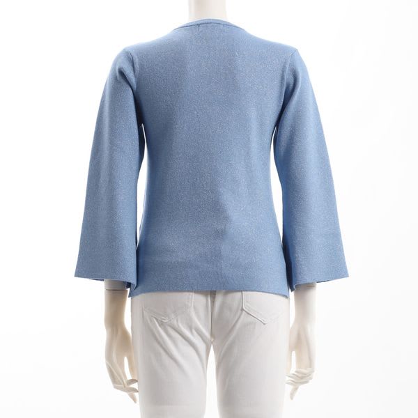 ラメ入りフレアスリーブニット