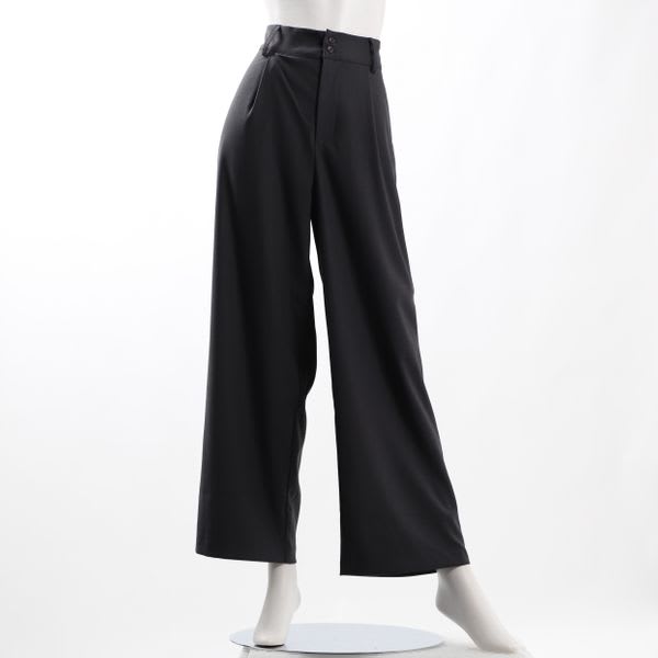 ウエストボタンワイドパンツ