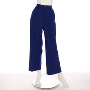 ウール混ストレートパンツ