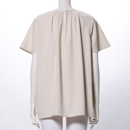 花柄ギャザーネックブラウス