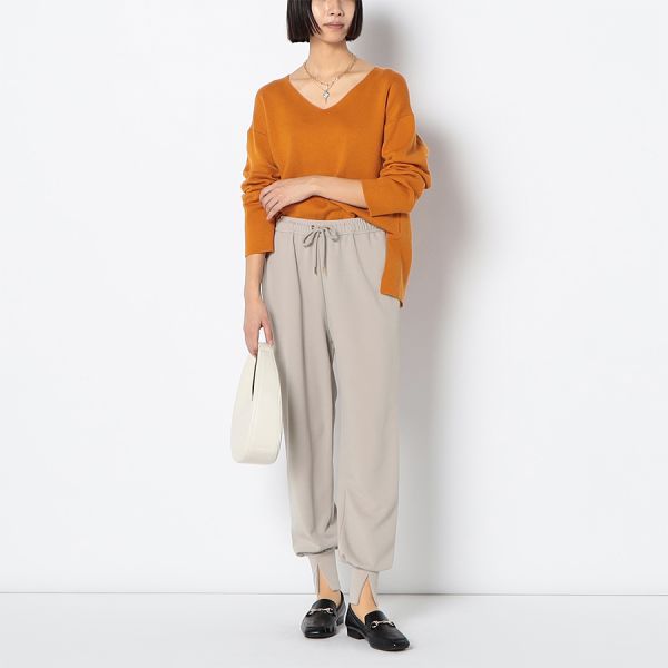 フロントスリットドロストパンツ