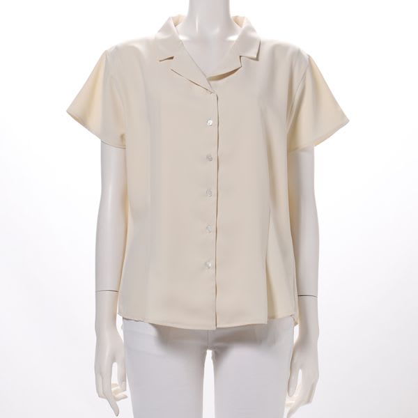 オープンカラーブラウス