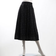 刺繍ドットフレアスカート