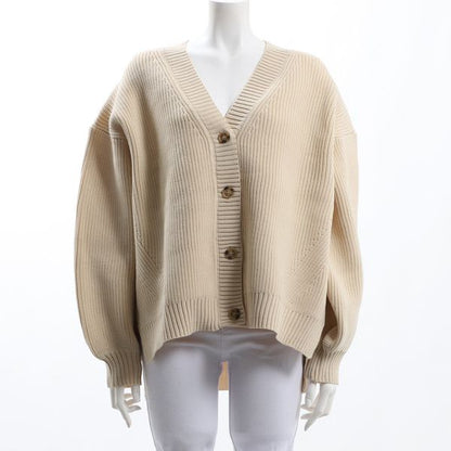 大きめボタン前開きカーディガン