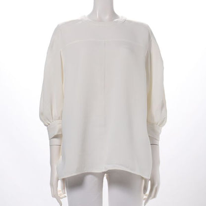 切り替えデザインドロップショルダーブラウス