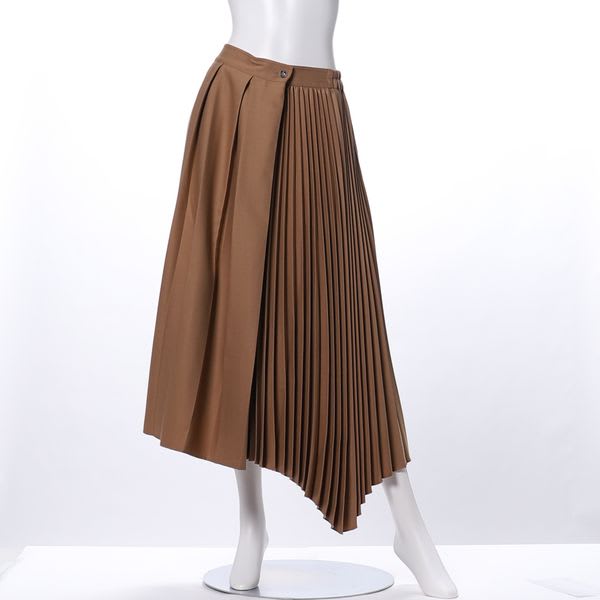 イレギュラーヘムプリーツスカート