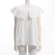 刺繍入りケープブラウス