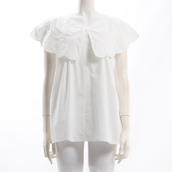 刺繍入りケープブラウス