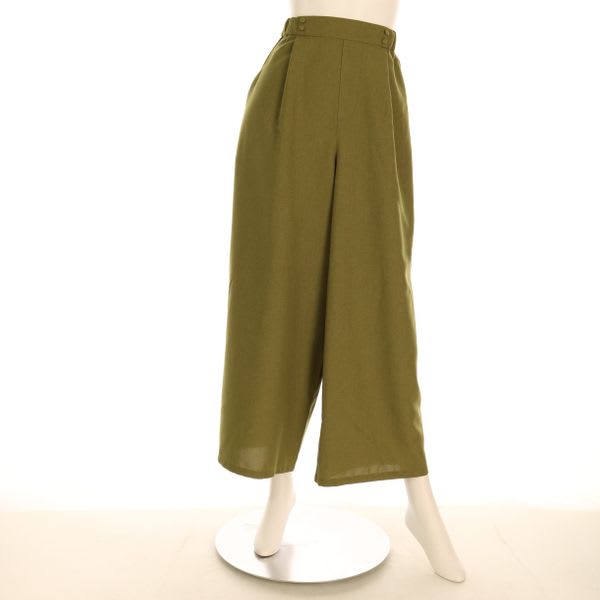 ベルトボタンデザインワイドパンツ