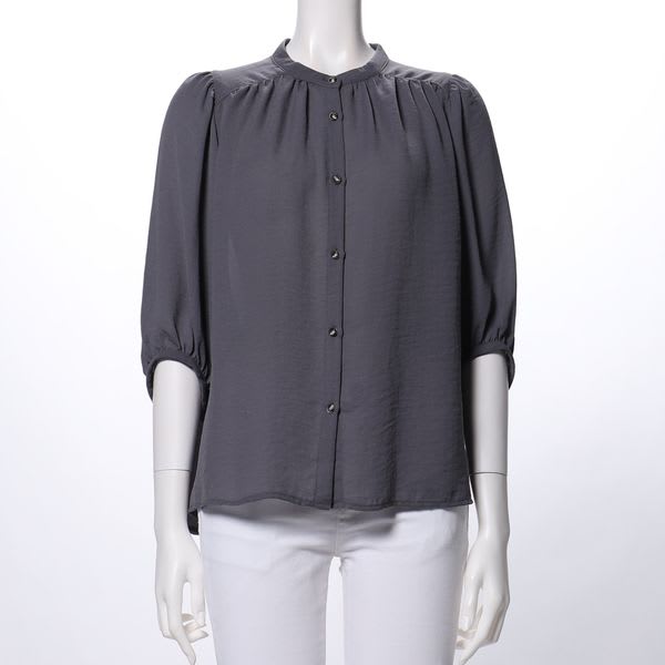 バンドカラーブラウス