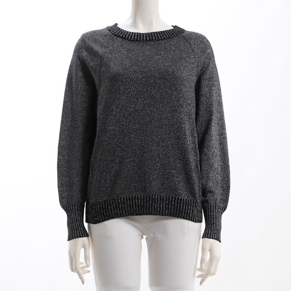 ラメ入りラグランスリーブニット