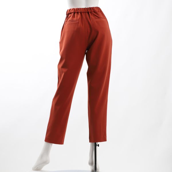 ウィンドウペン柄タックデザインテーパードパンツ