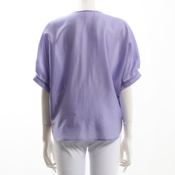 光沢シアーブラウス