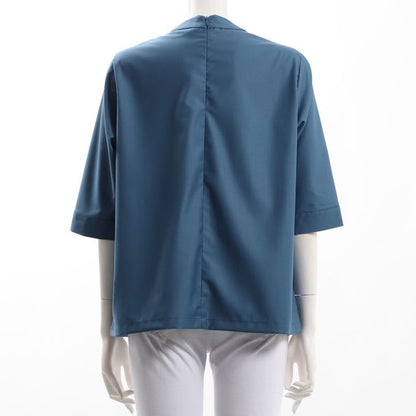 衿タックデザインブラウス