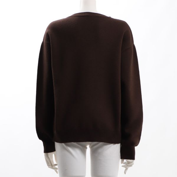 首元デザインドロップショルダーニット