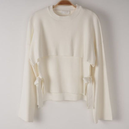 重ね着風デザインニット