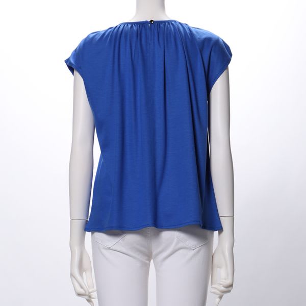 ギャザードネックカットソー