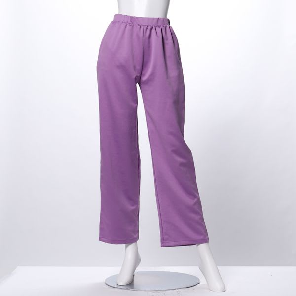 マットサテンカラーストレートパンツ