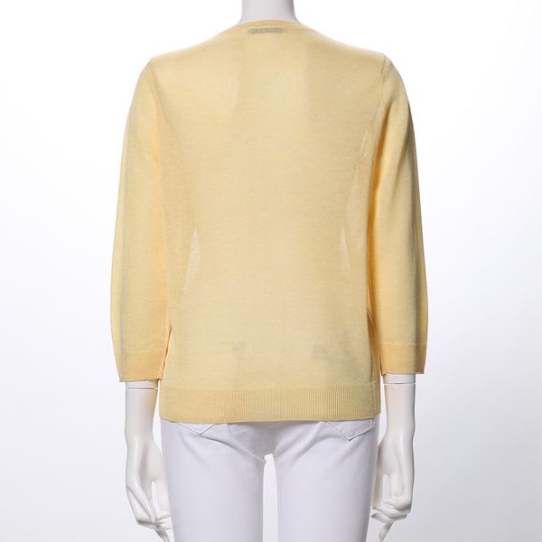 シンプルデザインクルーネックカーディガン